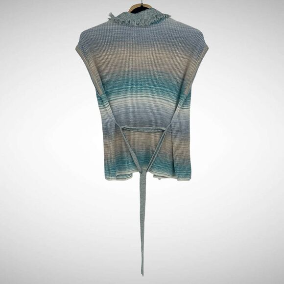 Intermix Chiara Space Dye Wrap Knit Cardigan Size X-Large XL Blue Comfy‎ Casual - Picture 3 of 8